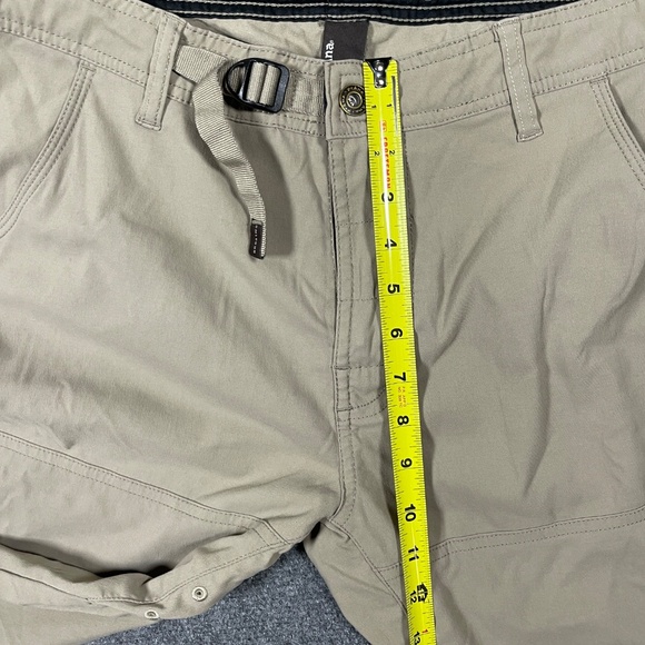 Prana Stretch Zion Straight Pants Hiking Belted Roll Up Mens 34x36 Beige 0915 - Picture 12 of 13